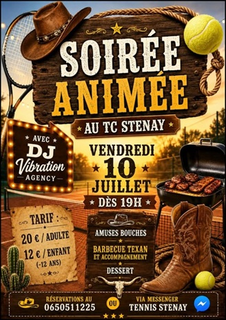 Soirée animée au tennis club de Stenay le vendredi 10 juillet